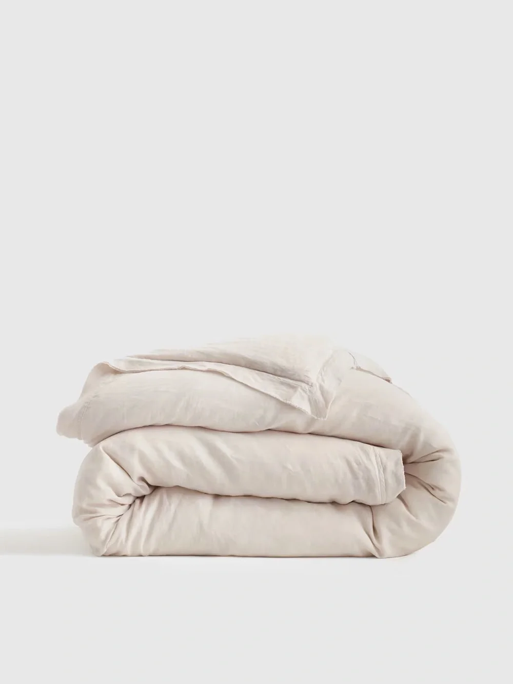 NWT European Linen Double Flange Duvet Cover - King/Cal King (Sand)